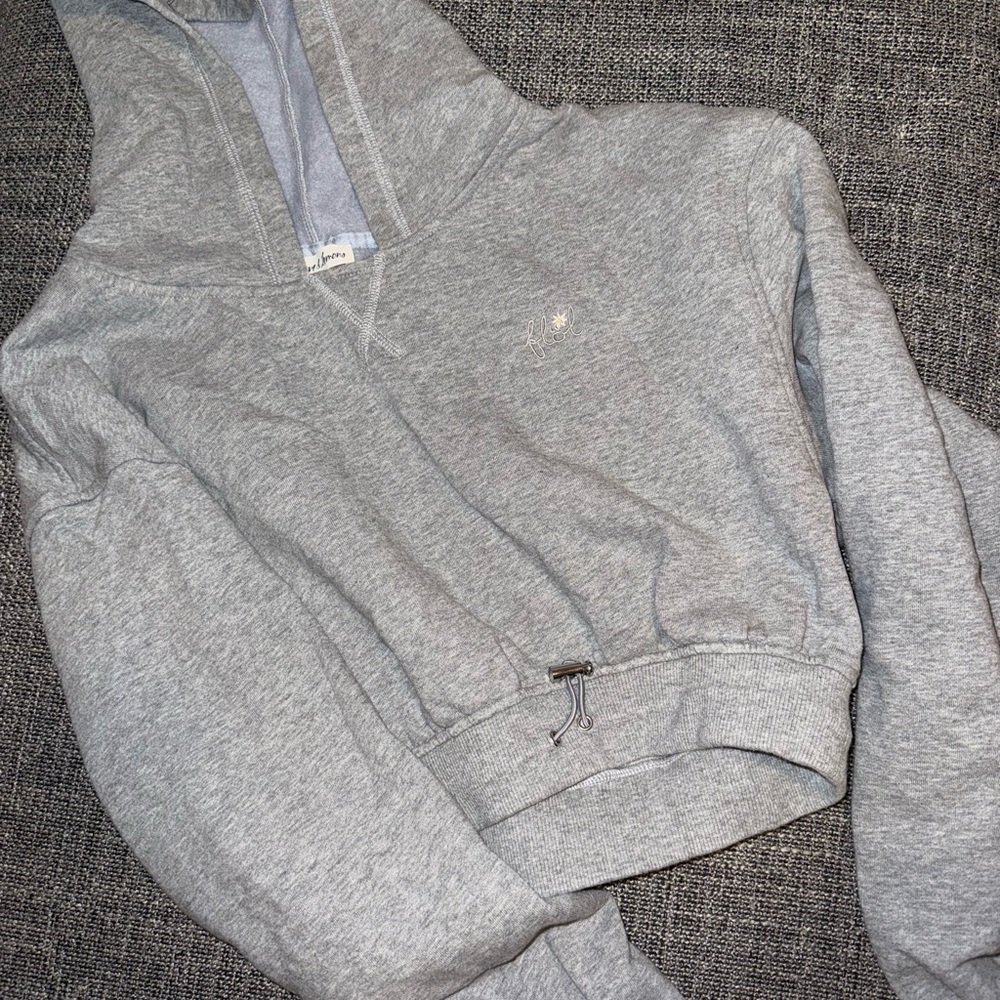 For Love And Lemons Light Gray Women's Hoodie Sweater